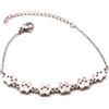 Generico Bracciale Minimal zampine - Bracciale mini zampine - Bracciale impronte (Argento, Sei Zampe)