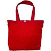 C'era una volta un filo Tote bag in ciniglia lavorata a mano ad uncinetto (rosso)