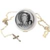 Albalu.it Idee regalo on line 100% itali Albalù Collana Rosario Argentato con Portarosario Portapillole Madonna di Czestochowa - Figure Sacre in Argento Laminato Made in Italy