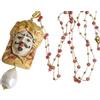 Generico Collana Lunga Testa di Moro Ceramica Caltagirone Giallo