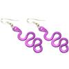 Handmade Orecchini in alluminio anodizzato,interamente fatti a mano,anallergici,inossidabili,leggeri.Ganci in acciaio inox.Modello Marea small Viola