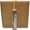 Cairui Design Chiaro Quarzo Cristallo Cluster Pietra Naturale Cubo Resina Placcato Oro 18k Collane Con pendenti Donna Handmade