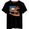 Magmatic - Maglietta 500 Collezione Auto per Uomo Unisex Bambino, Collezione Sunny Rides T-Shirt Nera Premium 100% Cotone, Regalo per Collezionisti, Appassionati di Automobili, Fan di Auto
