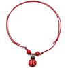 Generic Collana Portafortuna Coccinella Rossa - Collana Cordino Cerato con Coccinella - Donna