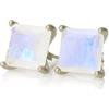 ANEMONE JEWELRY Anemone Pietra di Luna - Orecchini Argento Personalizzabili con Pietre Gemme - Gioielli per la Nascita, Gioielli per la Sposa, Orecchini per Tutti i Giorni - Scegli il Materiale e la Forma della Gemma