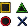 Bling! Handmade Simboli del Gioco Toppa Ricamata Termoadesiva Videogioco | Cucire | Emblema Applique Distintivo Spilla Abbigliamento T-shirt Jeans Cappelli Pantaloni Borse Accessori Giacche Zaino | PACK 4