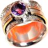 Kanika Jewelry Trove Amethyst Band Rings, Gift Meditation Ring for Mother's Day, 925 Sterling Silver Wide Spinner Band Rings for Women Size 13