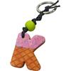 Handmade Generico Portachiavi Gelato Personalizzato con Iniziale Fatto a Mano