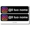 Generico 2 adesivi Insta XXL personalizzati - loghi personalizzati e testo a tua scelta | Impermeabile, trasparente, Kiss-cut | Follower e visualizzazioni, account, Mi piace: adesivi sui social network