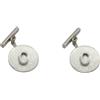 Cozzi Gioielli Iniziale C : Gemelli in Argento 925 con Lettera Alfabeto - Polsino Camicia - Cerimonia -