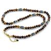 Handmade Collana a catena catena di perle 6 mm occhio di tigre ematite moschettone lunghezza circa 60 cm collana di perle da donna e da uomo