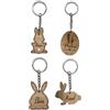 Faltec Portachiavi personalizzato in legno tema pasqua - personalizzalo con il nome che preferisci! -idee idea regalo legno personalizzato - segnaposto Pasqua