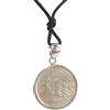 Generic Ciondolo in Argento 925 con 500 Lire d'Argento serie Quadriga - Centenario - Pendente con Girocollo -