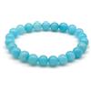 Handmade Generico Bracciale in Amazzonite per Donna, Pietre Dure Naturali, Elastico 19 cm, Fatto a Mano