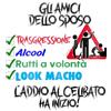 Handmade T-Shirt Addio al Celibato Uomo, Maglietta Divertente per lo Sposo, Design Checklist Trasgressione (L)
