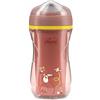 Chicco Active Cup Bicchiere Antigoccia Plastica Bambini 266 ml, Tazza Biberon 14+ Mesi per Imparare a Bere, Termica con Beccuccio Ergonomico Anti Morsi e Valvola Facili Sorsi, senza BPA, Rosa
