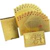 HunicandIU Gioco di carte da poker, carte poker in foglio d'oro, Gioco da tavolo da poker in foglio d'oro di lusso, Carte da gioco impermeabili standard per attività aziendali, commemorazioni di nozze