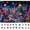 Naturelish Monster Planet Puzzle per adulti 1000 pezzi, puzzle che si illumina al buio, difficile impegnativo puzzle unico per adulti, 6 colori sul retro, dimensioni del puzzle 26,6 x 19,2