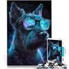 AITEXI Puzzle da 1000 pezzi per adolescenti Cane Schnauzer nano per il giocattolo di sfida del gioco educativo è ideale come regalo per tutta la famiglia 38x26cm