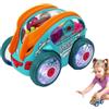 Generico Bump Go Car Rotante - Macchinine automatiche a 360 gradi con musica ed effetti luminosi, giocattoli sensoriali fluidi per bambini che giocano ad attività di coinvolgimento | Compleanno Natale Capodann