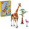 LEGO Creator 3 in 1 Animali del Safari, Giocattolo Trasformabile da Giraffa e Fenicottero in 2 Gazzelle o in Leone e Farfalla, Giochi per Bambini e Bambine da 9 Anni in su, Idea Regalo Creativa 31150