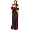 DEGUISE TOI Costume abito lungo da vampiro donna Halloween - Rosso - Taglia Unica