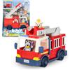Bluey - Camion dei vigili del fuoco, veicolo della cagnolina Blu, Include figura snodata di Bingo, bambole articolate con accessori per tubi flessibili, scale, camion, famoso (BLY68000)