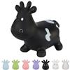Hoppimals Space Hopper Mucca Gonfiabile per Bambini di età Pari o Superiore a 12 Mesi - Imballo con Confezione Regalo, Pompa Inclusa - Cavalcabile Bambino, Palla rimbalzante per Bambini - Nera