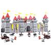 Generisch Grande Ritterburg - Set da gioco per bambini con personaggi e accessori, giocattolo medievale a partire dai 3 anni, con cavalieri, cavalli, bandiere e scale, sistema a incastro in plastica, per