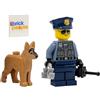 LEGO Città: Minifigure ufficiale di polizia con cane e manette - Pastore tedesco
