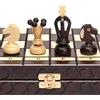 Husaria Set da gioco di scacchi in legno europeo internazionale King's Classic - Set di scacchi di medie dimensioni di 35,5 centimetri