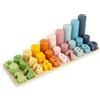 Bigjigs Toys Tabellone per contare in Legno 1-10 - Selezionatore di Numeri Tutto in Uno da 78 Pezzi, Abbinamento di Forme e Giocattolo impilabile, Giochi di Numeri e Matematica, risorse per
