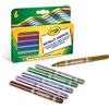 CRAYOLA - Pennarelli Effetti Metallizzati, Confezione da 6, Colori Assortiti, per Progetti Creativi a Casa e a Scuola, 58-8828