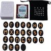 Generic Set di in legno di ametista | streghe | strumento da altare | Manuale e borsa | Runa per divinazione delle mitologiche per meditazione