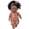 Hbbgdiy Bambole Reborn in Vinile Nere da 12'', morbide e sicure, con riccioli africani, Adatte a Bambini e Bambine, Stile 2.