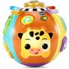 VTech - Lumi Palla degli Animali, Palla sensoriale Bambino Interattiva e Musicale, Mucca Giocattolo con Effetti Luminosi, Gioco di Motricità e Sveglia, Regalo Bambino dai 6 mesi - Contenuto in