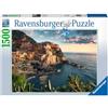 Ravensburger - Puzzle 1500 Pezzi Vista Delle Cinque Terre | Puzzle Per Adulti E Tutta La Famiglie | Dimensione Di 80x60 Cm | Regalo Adulti | Regali Natale