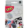 Mattel Games UNO Disney 100 - Gioco di carte per bambini, adulti e famiglie con personaggi Disney, carta stagnola da collezione