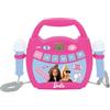 Lexibook, Barbie, Lettore Digitale Karaoke Portatile per Bambini, Microfoni, Effetti Luce, Bluetooth®, Funzioni di Registrazione e Cambio Voce, Rosa, MP320BBZ
