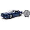 Jada - Stranger Things Auto Chevy Camaro Metal 1979 Z28 con Moneta 1:24 da Collezione, Colore: Blu (253255002)