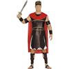 FIESTAS GUIRCA | Costume Guerriero Romano - Tunica, Mantello, Bracciali, Nastri e Schinieri - Costumi da Romano e Greco per Halloween, Carnevale e Feste in Maschera - Marrone e Rosso
