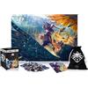 Good Loot The Witcher 3: Wild Hunt Gryffin Fight - 1000 pezzi - per adulti e bambini da 14 anni - 68 x 48 cm Poster di puzzle per giochi e borsa per il trasporto - Merce The Witcher