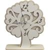 DLM Bomboniere DLM-A653 Bomboniera Utile Orologio Grande in legno cm 18x16x4 Linea Cuore con Albero della vita portafortuna per Matrimonio Anniversario Battesimo Bimbo Bimba Comunione Cresima Compleanno
