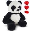 Message in a Cuddle Peluche Panda con la tua registrazione vocale [Microphone + MP3] | Panda 45 cm | Con Voice Recorder | La tua voce | Regalo - San Valentino - Compleanno - Festa della mamma | Message in a Cuddle