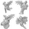 Green Stuff World Cyber Cherubs Servitors per 40K, set di miniature in resina, 4 pezzi, compatibile con più giochi 13499