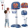 RELAX4LIFE Canestro da Basket 4 in 1 con Pallone da Basket, 2 Palline Adesive, 2 Palline da Golf, Bastone da Golf e 2 Anelli, Base riempibile, Set di Canestro Interno per Bambini 3 Anni＋