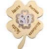 DLM Bomboniere DLM-A814 Bomboniere 12 calamite magneti in legno cm 9x7 utili segnaposti confettate per festeggiare il 80 Compleanno di un maschio o di una femmina
