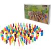 Generic Gioco Domino Colorato in Legno - 120 Blocchi in Scatola Regalo - Set Classico Educativo Multigiocatore Con Tessere