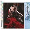 Figured'Art Dipingere con i Numeri - Paint by Numbers Ballerina Di Flamenco, Passatempo per Adulti, Kit Completo, Hobby Creativi - Quadri fai da te 40x50cm senza cornice