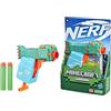 Nerf MicroShots Minecraft Guardian Mini Blaster, design Minecraft Guardian Mob, include 2 freccette ufficiali Nerf Elite, multicolore
